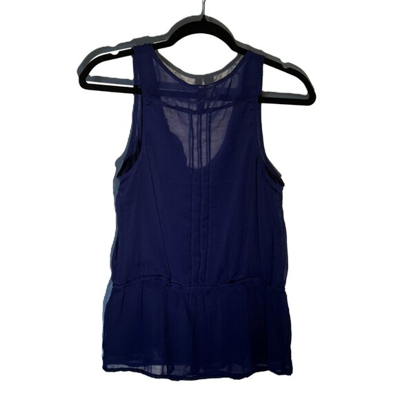 Full Tilt Womens Sheer Blue Top - Picture 2 of 3